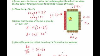 Solving Problems using Differentiation - Corbettmaths