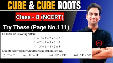 Try These Q.2 (pg.no.111) Class 8 Maths NCERT Ch 7 | Consider the following pattern. 2^3–1^3=1+2×1×3
