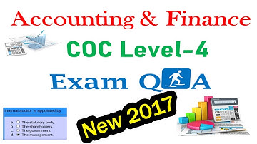 New Accounting & Finance COC Exam Questions with Answers | COC Level 4 Preparation