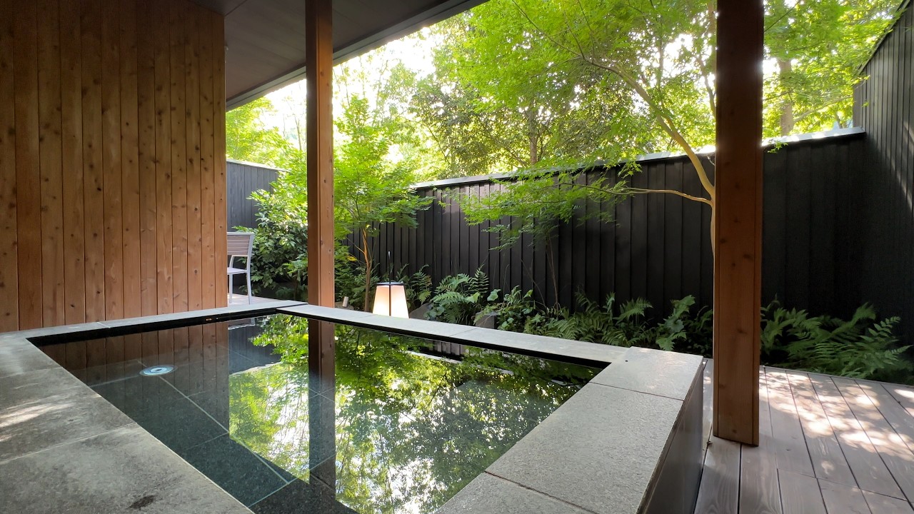 Японский онсэн рёкан в Ямагути | Специальный номер с ванной под открытым небом и садом