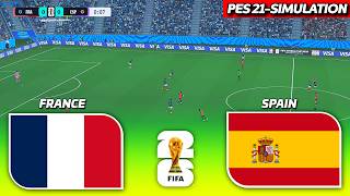 LIVE🔴FRANCE vs SPAIN - FIFA World Cup 2026 | PES 21 Pre-Made Simulation Gameplay screenshot 4
