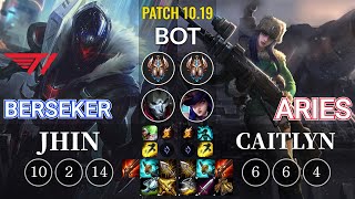 T1 Berseker Jhin vs Aries Caitlyn Bot - KR Patch 10.19