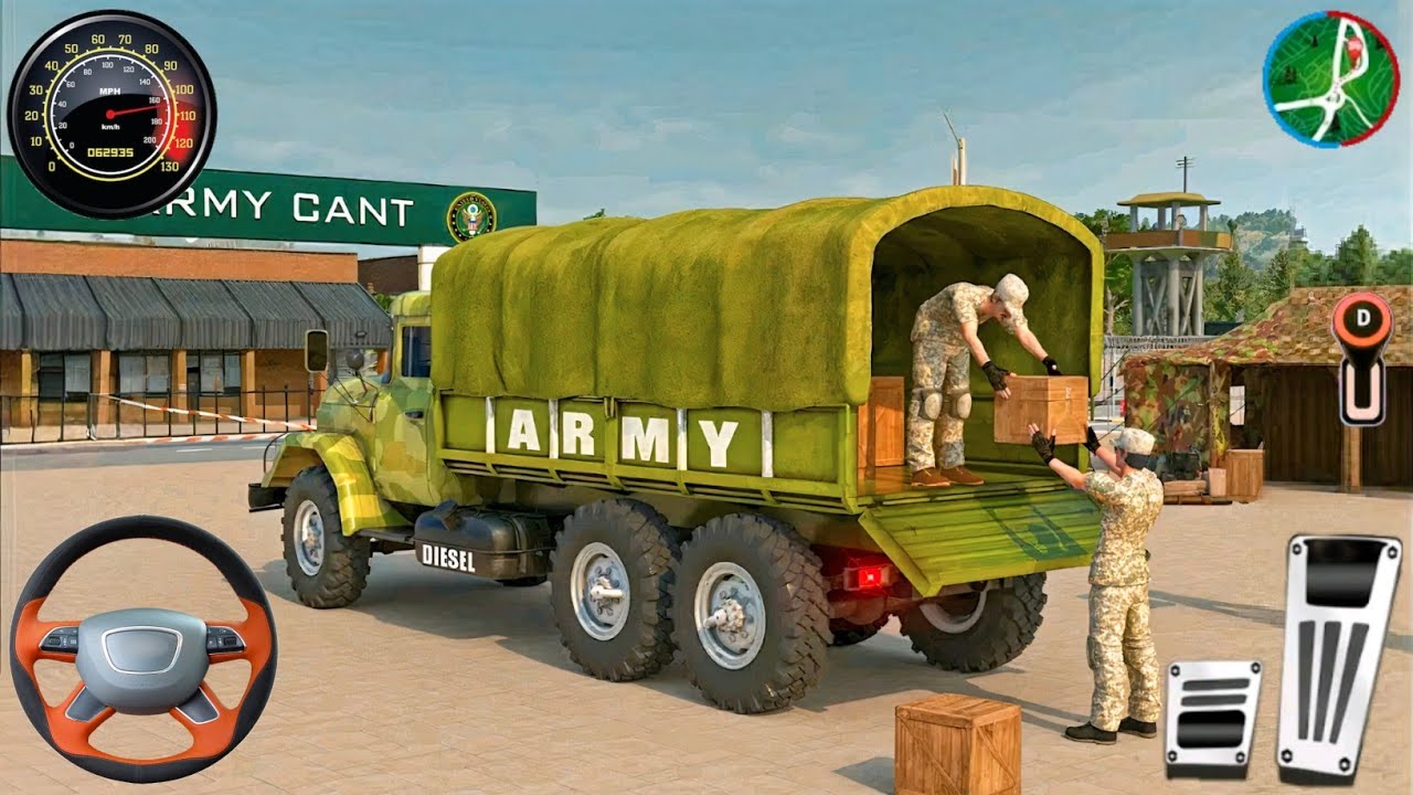 Army Truck Driving Cargo Games - US Offroad Army Truck Driving 3D 2025 - Andriod Gameplay