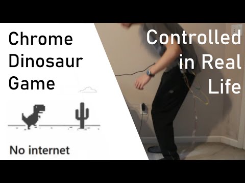 Controlling the Chrome Dinosaur Game in Real Life using Arduino