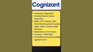 Hiring QA| shorts| Testing Jobs| CognizantJobs