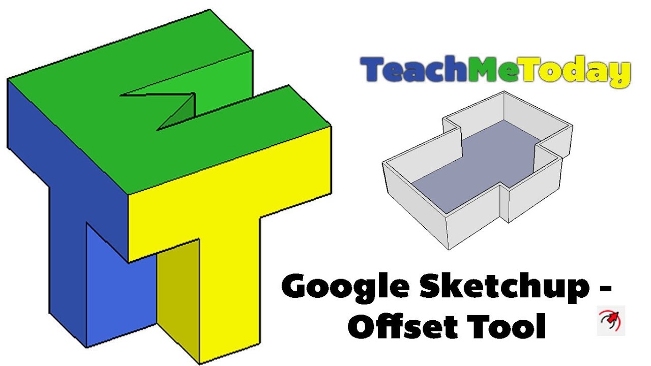 Offset tool. Offset Sketchup. Sketchup Offset icon.