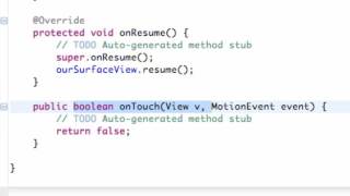Famous Android Application Development Tutorial 71 Setting up the OnTouch Method Wealth