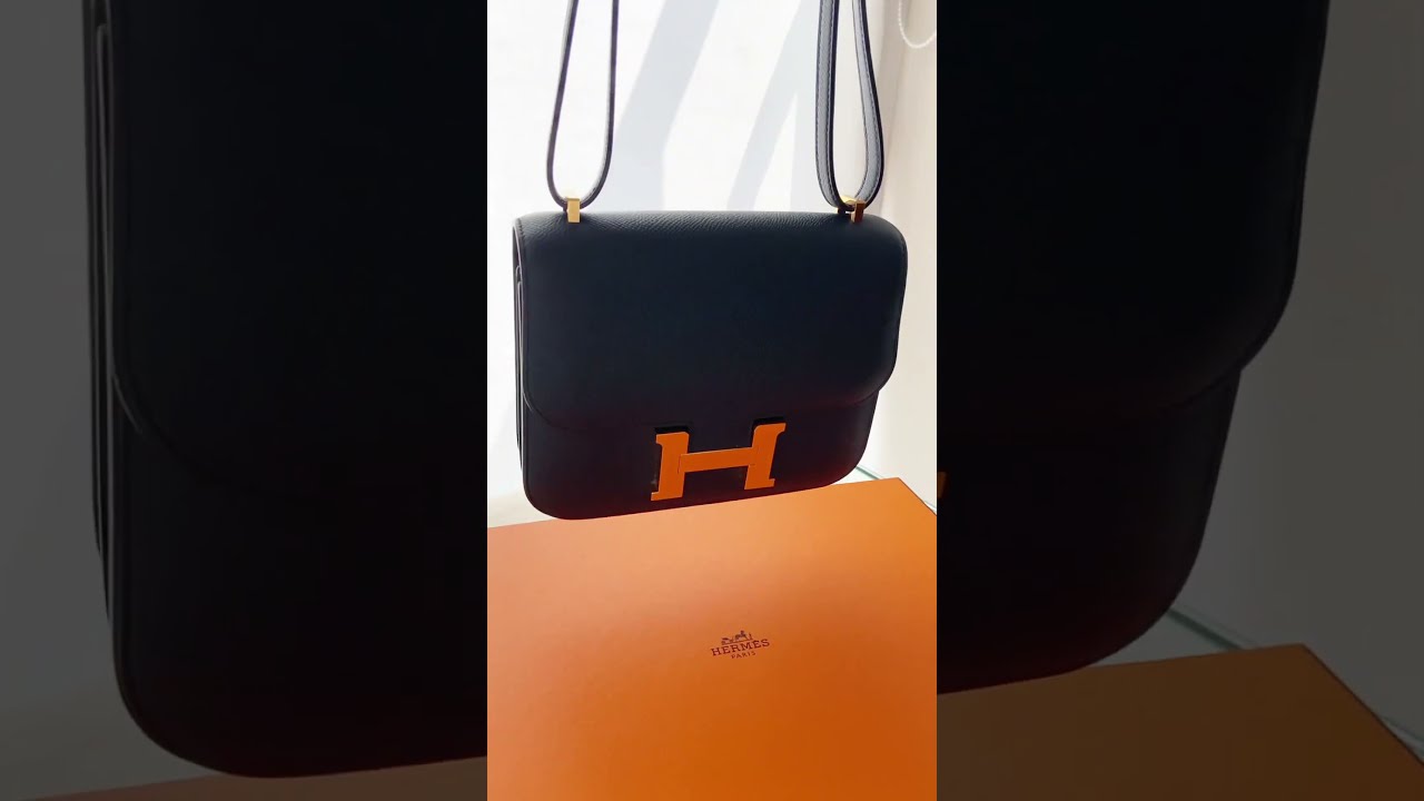 Hermès Bleu Indigo Constance 24cm of Epsom Leather with Rose Gold Hardware, Handbags & Accessories Online, Ecommerce Retail