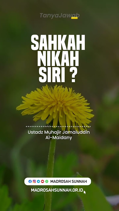 Sahkah Nikah Siri ? - Ustadz Muhajir Jamaluddin #islamicvideo #islam #sunnah #tauhid #islamic