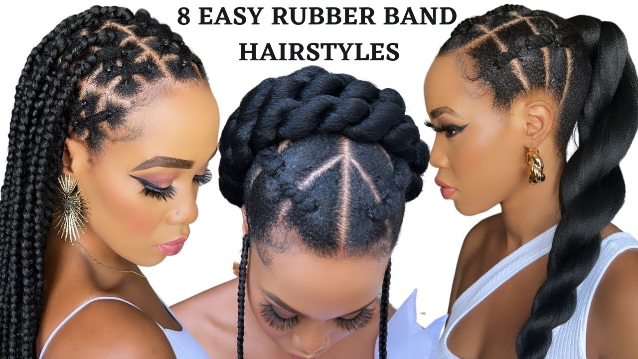 🌟10 Easy Rubber Band Hairstyles for Natural Hair Tutorial