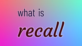 Recall - 275 English Vocabulary Flashcards