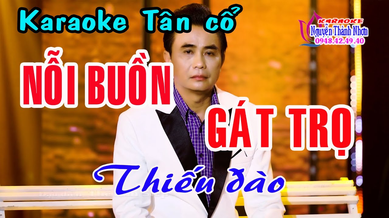 Karaoke tân cổ NỖI BUỒN GÁC TRỌ - THIẾU ĐÀO [ Hát cùng Ns Vương Trường ]