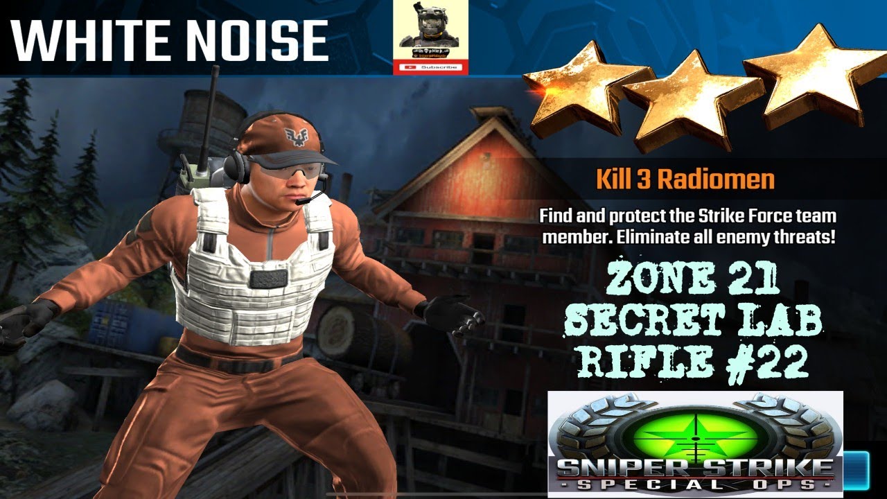 Campaign Zone 21 Secret Lab White Noise Rifle mission #22 Sniper strike : special ops