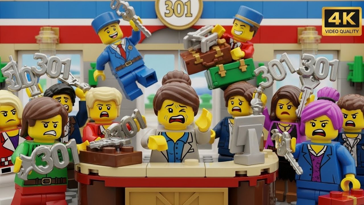 Overbooking Disaster at the LEGO City Grand Hotel! 🧳👨‍👩‍👧‍👦🤯