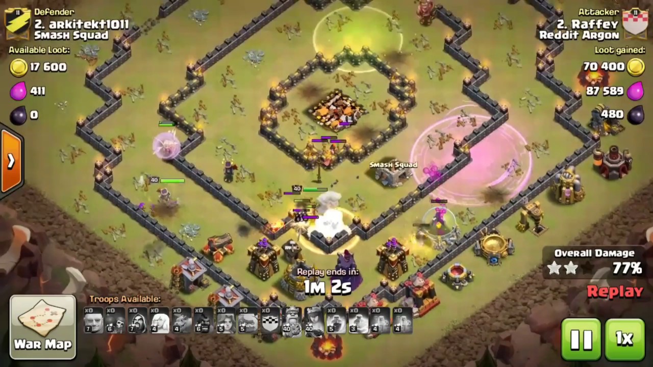 Clash of Clans - TH10 Ring Base Three Star! [QW + Valks]