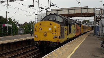 class 37s passing Upminster