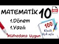Matematik 10. Sınıf 1. Dönem 1. Yazılı Yeni Müfredat Maarif Model Matematik 9 hazırlanıyorum +PDF