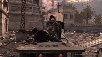 MW2 - Use a Shield While on a Mounted Gun Glitch