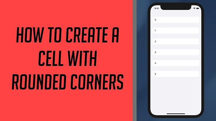 How to create a TableView Cell with Rounded Corners