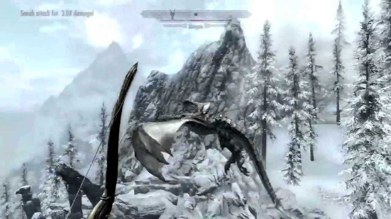 Skyrim Trickshots - How to Train Your Dragon (to die) 