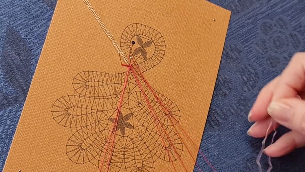 Encaje de bolillos. Vídeo 2 Abanico Ruso 2 Comienzo Básico Sencillo