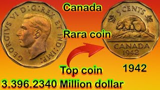 1942 Canada 5 Cents Coin Value | King George VI 12-Sided Red Coin Worth Millions