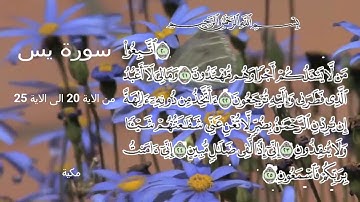 سورة يس - اليوم  الرابع - من الآية 21 الى الآية 25