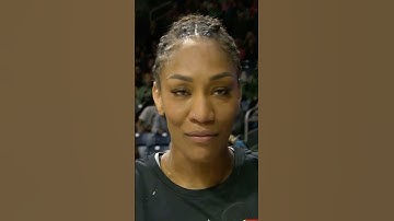 A’ja Wilson sideline interview ahead of the second quarter