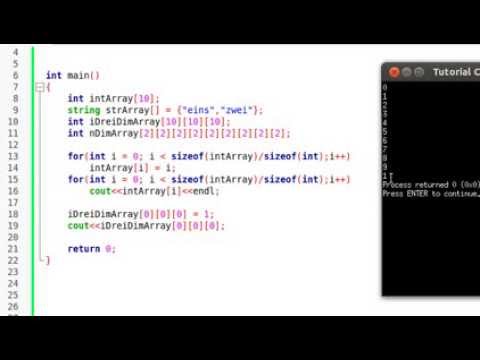 [#007] Vollständige C++ Tutorial-Reihe - Arrays/Felder - YouTube