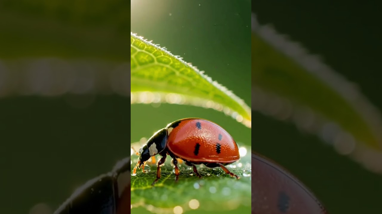 A Ladybug Emerging Into The World 🐞#Ladybug #Nature #MacroPhotography #Insects #Wildlife