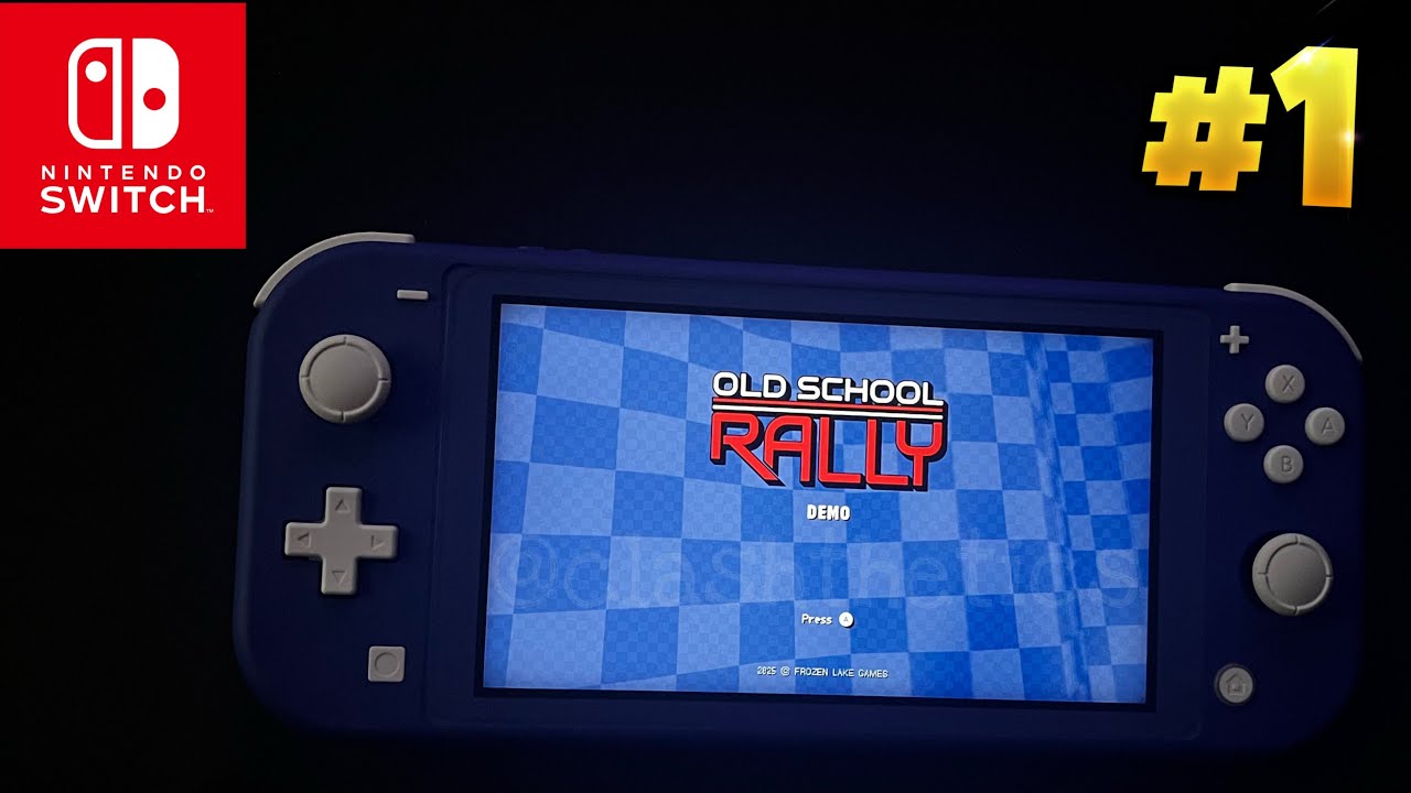 OLD SCHOOL RALLY (Pre-Order) NINTENDO SWITCH LITE GAMEPLAY