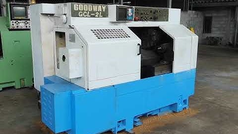 CNC​ lathe​ GOODWAY​ GCL-2L​ Year​ 1997​ Control​ fanuc​ 0T​C​ chuck 8​" tailstock​