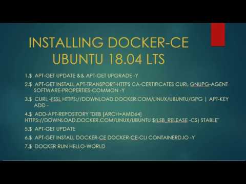 INSTALLING DOCKER CE on UBUNTU 18 04 LTS - YouTube
