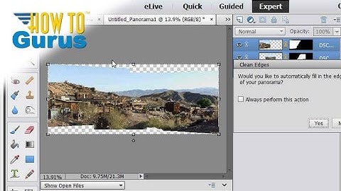 How to Make a Photomerge Panorama in Adobe Photoshop Elements 2019 2018 15 14 13 12 11 Tutorial