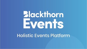 Blackthorn Events - A Holistic Events Platform