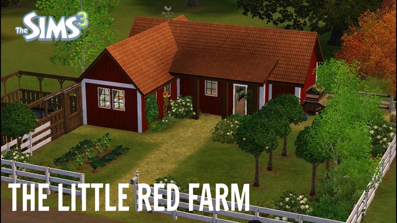 Sims 3 House Building Starter House Little Red Farm Youtube