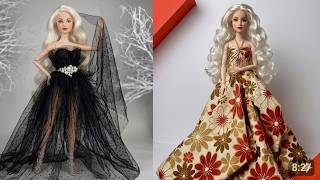 DIY Gorgeous Barbie Dresses |Barbie doll Hacks and Crafts | Doll dress making