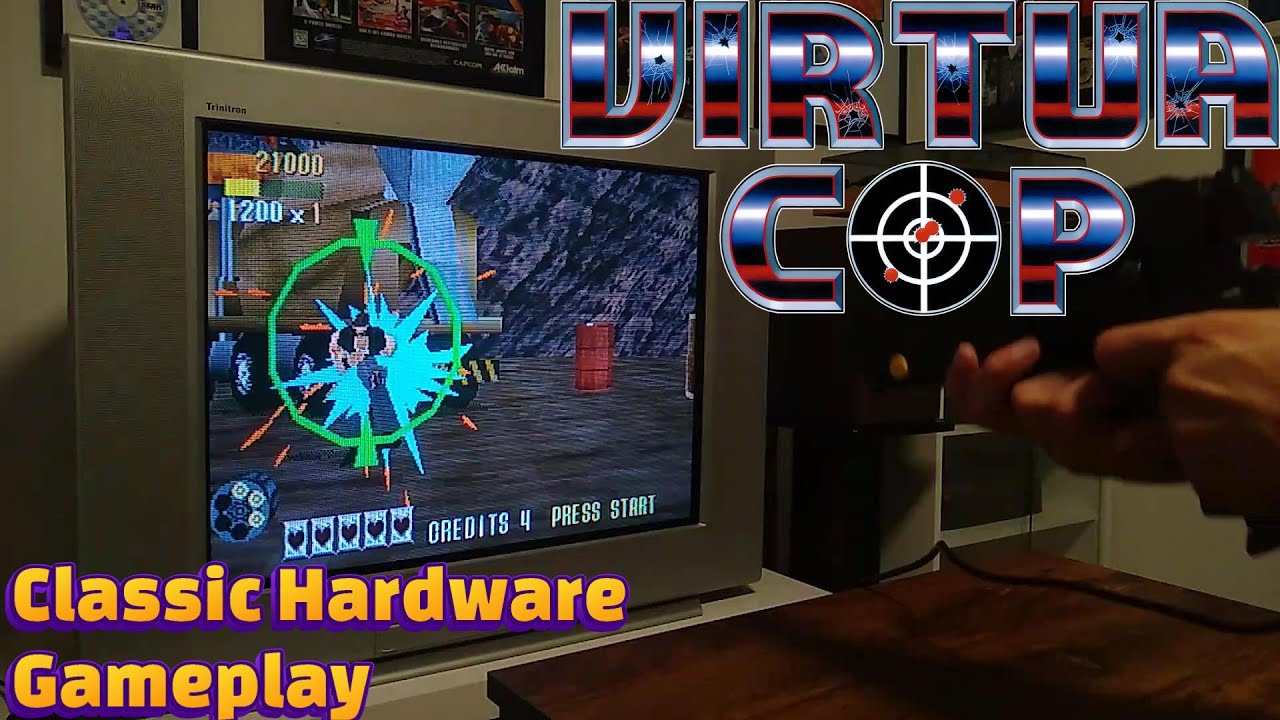 VIRTUA COP - Sega Saturn - Sony Trinitron | Classic Hardware | Gameplay