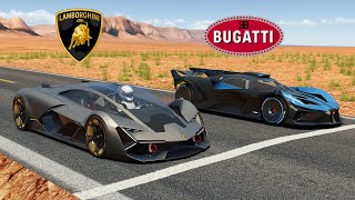 4000HP LAMBO TERZO VS 1850HP BUGATTI BOLIDE DRAG RACE