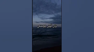 وأن ليس للإنسان إلا ما سعى آيات من سورة النجم بصوت اسلام صبحي 