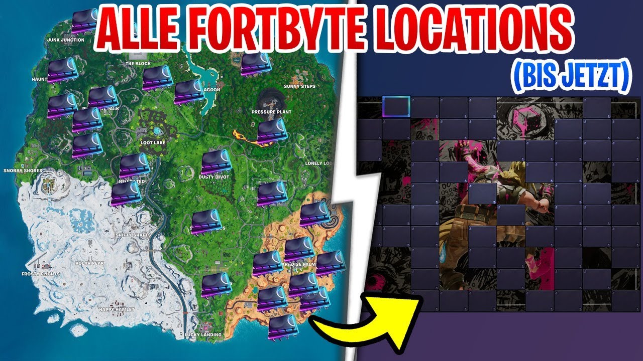 ALLE Fortbyte ORTE bis Heute in Fortnite (Fortbyte Locations) - YouTube