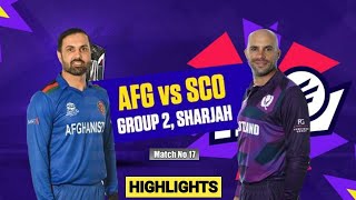 AFG vs SCO | 17th T20 WORLD CUP 2021 Match Highlights | Hotstar Cricket| t20 world cup Highlights