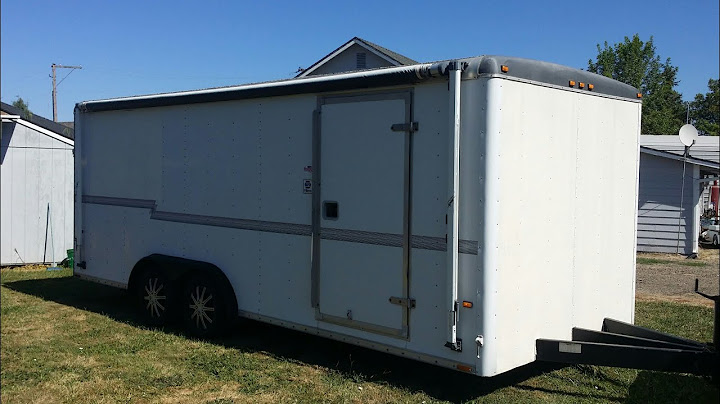 Used enclosed trailer with bathroom for sale