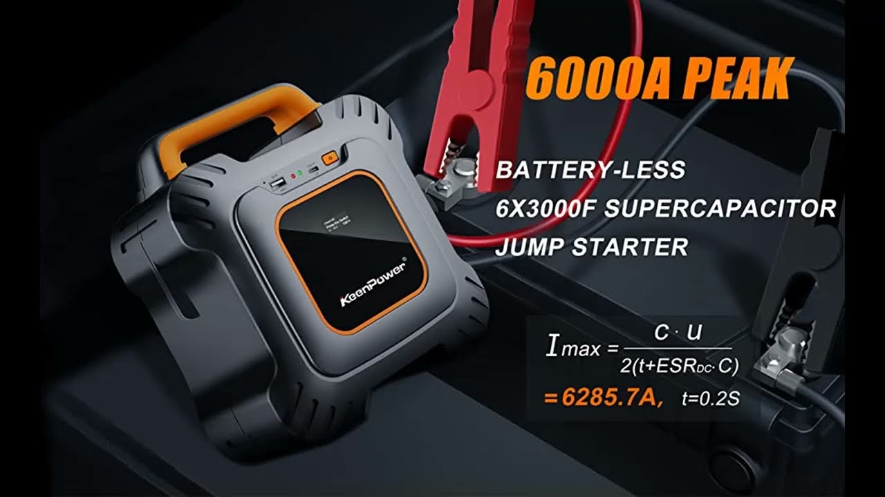 KeenPower SuperCap Portable Jump Starter 6000A Peak 