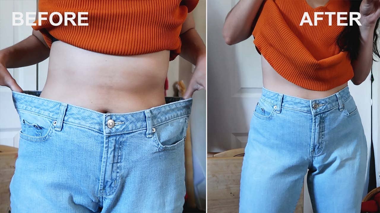 LIFE HACK Downsize Waist with Elastic Method NO & FAST - YouTube