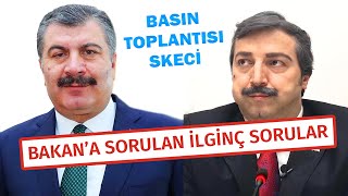Sağlık Bakanı Fahrettin Koca Taklidi Basın Toplantısı