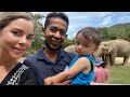 Half Thai/Half American baby's birthday with the Elephants in Thailand- AMWF