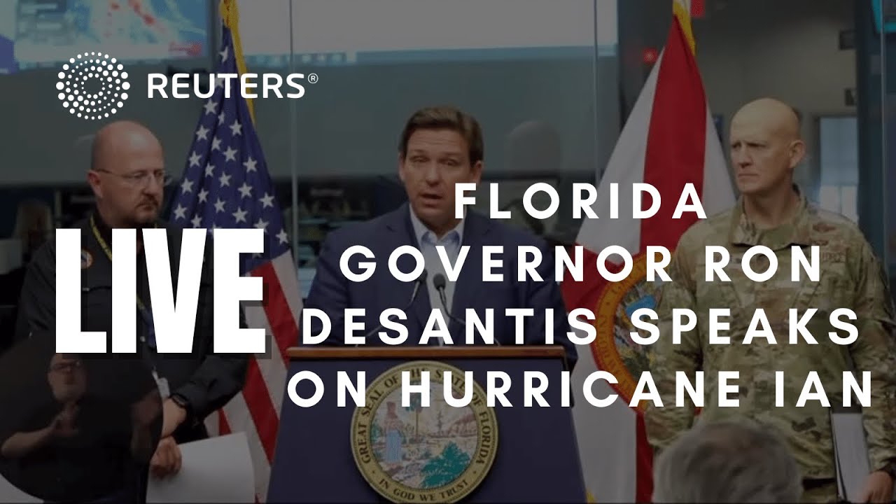 LIVE: Florida governor Ron DeSantis discusses Hurricane Ian - YouTube