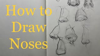 How I Draw Noses from Different Angles  (basic structure)