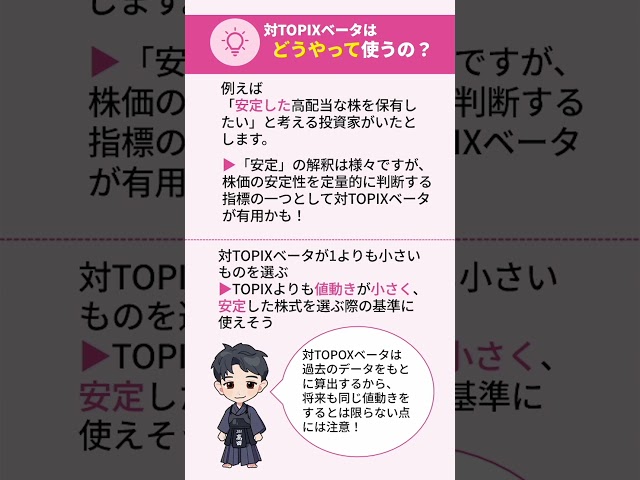 【SBI証券】対TOPIXベータはどうやって使うの？|ちょこっと解説